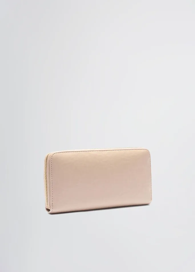 Women Liujo Wallets Large ZipAround Purse Dark Sand