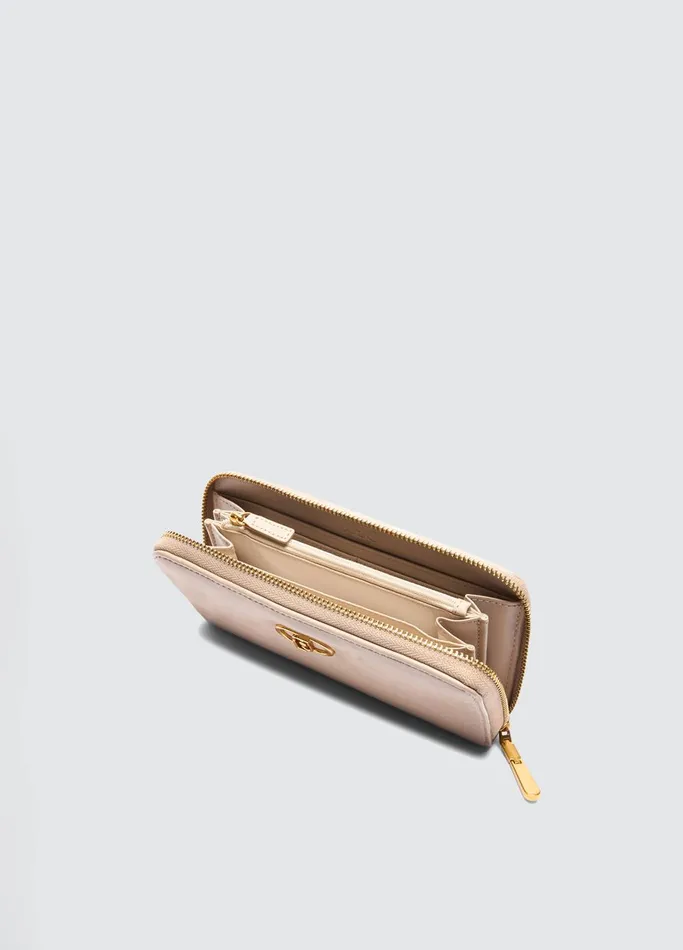 Women Liujo Wallets Large ZipAround Purse Dark Sand