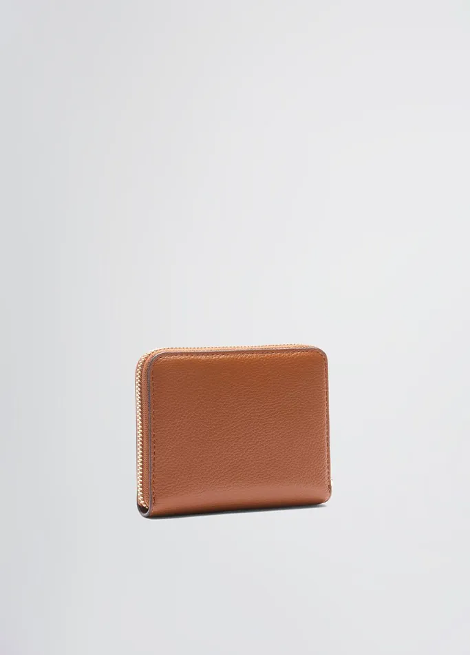 Women Liujo Wallets Tumbled ZipAround Purse Brown