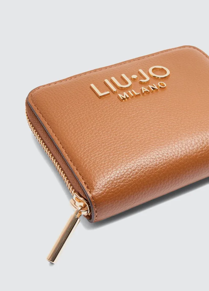 Women Liujo Wallets Tumbled ZipAround Purse Brown