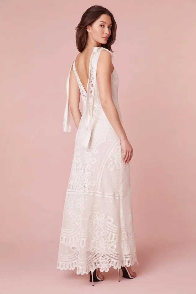 Women Lora Lace Maxi Dress Antique White LoveShackFancy Dresses