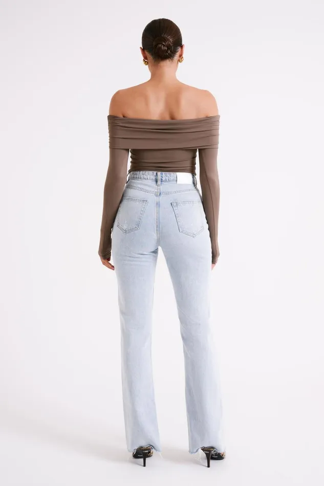 Women Lucinda Recycled Nylon Off Shoulder Top 8211 Coco Coco Meshki Basic Tops