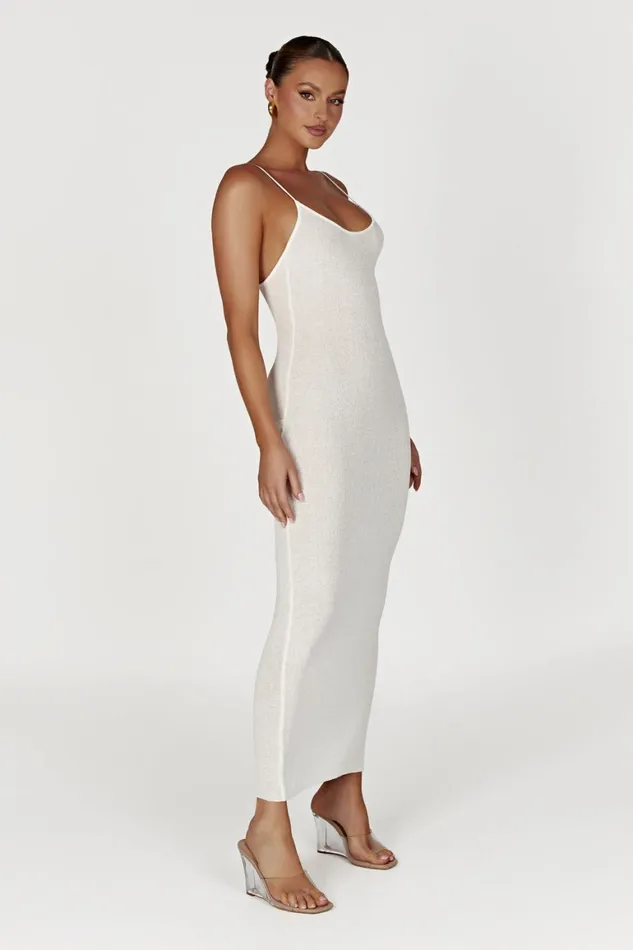 Women Magnolia Knit Midi Dress 8211 Ivory Ivory Meshki Midi Dresses