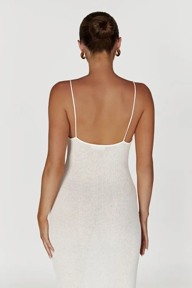 Women Magnolia Knit Midi Dress 8211 Ivory Ivory Meshki Midi Dresses