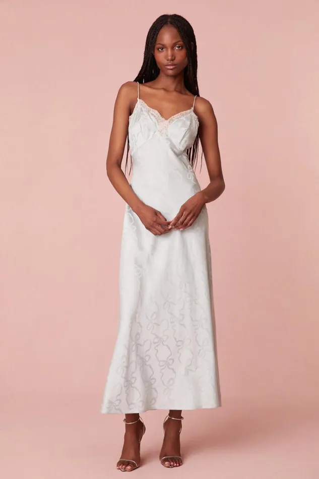 Women Manuela Midi Slip Dress Sprout Green LoveShackFancy Dresses
