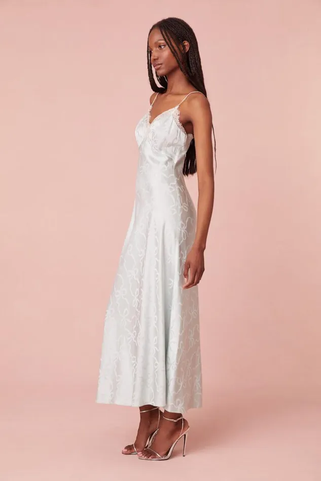 Women Manuela Midi Slip Dress Sprout Green LoveShackFancy Dresses Women Manuela Midi Slip Dress Sprout Green LoveShackFancy Dresses