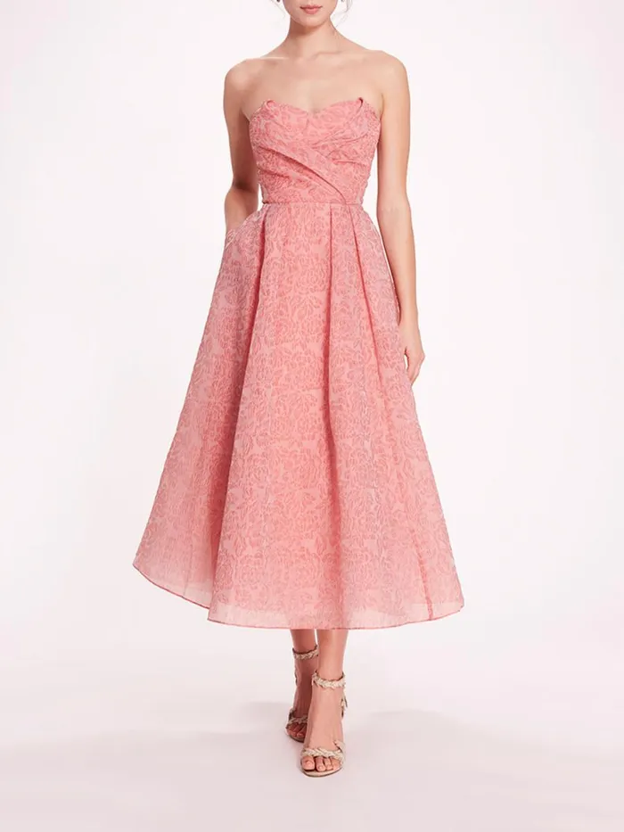 Women Marchesa Notte Marchesa Cloque Sweetheart Dress Pink
