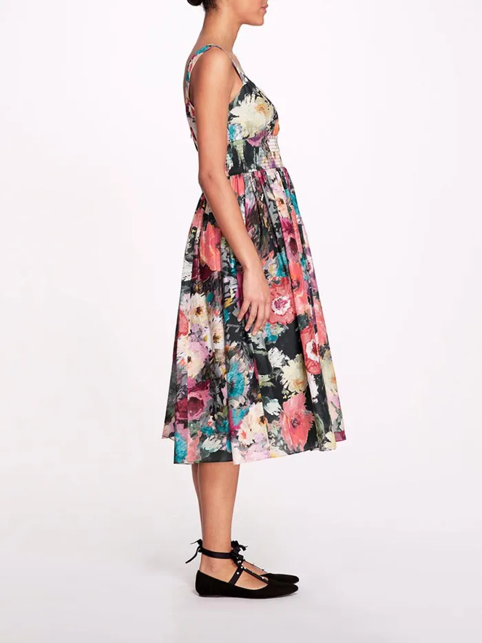 Women Marchesa Rosa Marchesa Betony Midi Black Multi