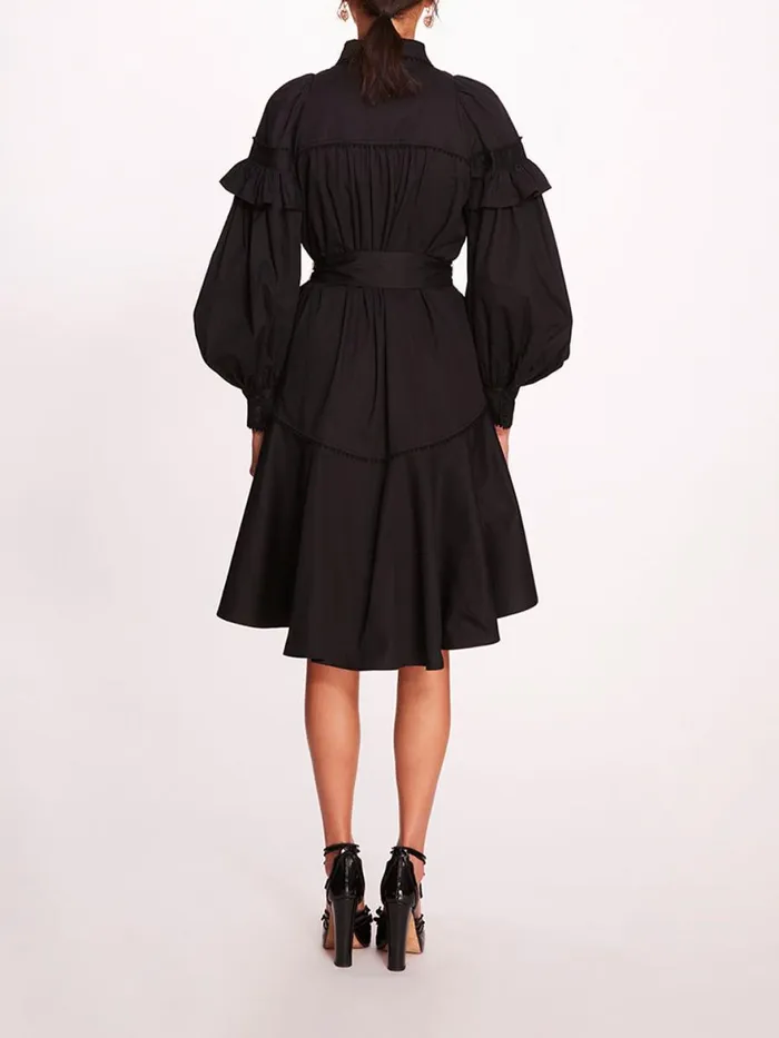 Women Marchesa Rosa Marchesa Laurel Shirtdress Black