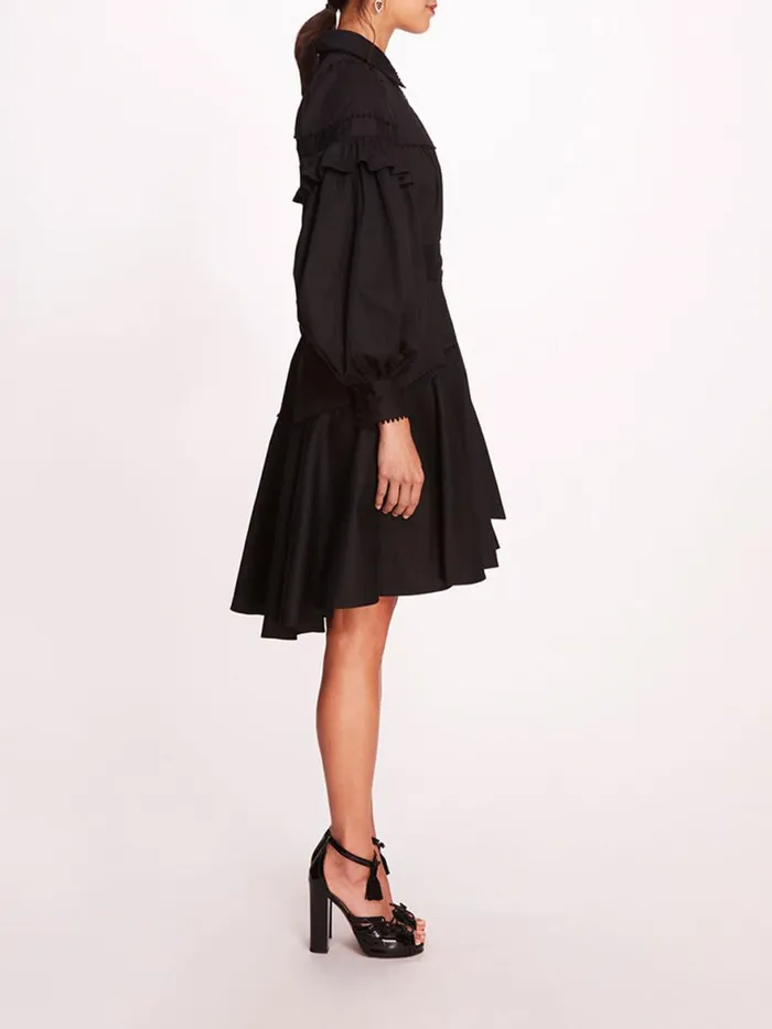 Women Marchesa Rosa Marchesa Laurel Shirtdress Black