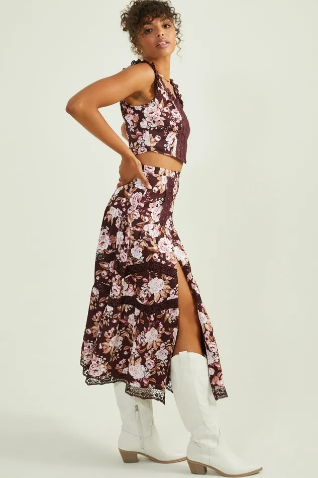 Women Matching Sets Altar8217d State Lacinda Floral Corset Top