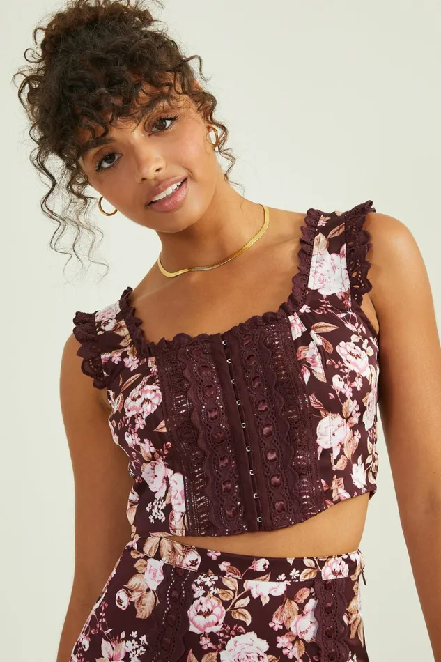 Women Matching Sets Altar8217d State Lacinda Floral Corset Top