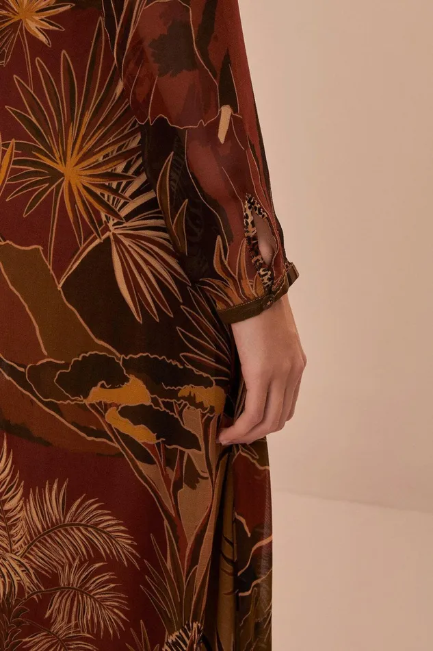 Women Maxi Dresses Farm Rio Caramel Savana Dream Maxi Dress