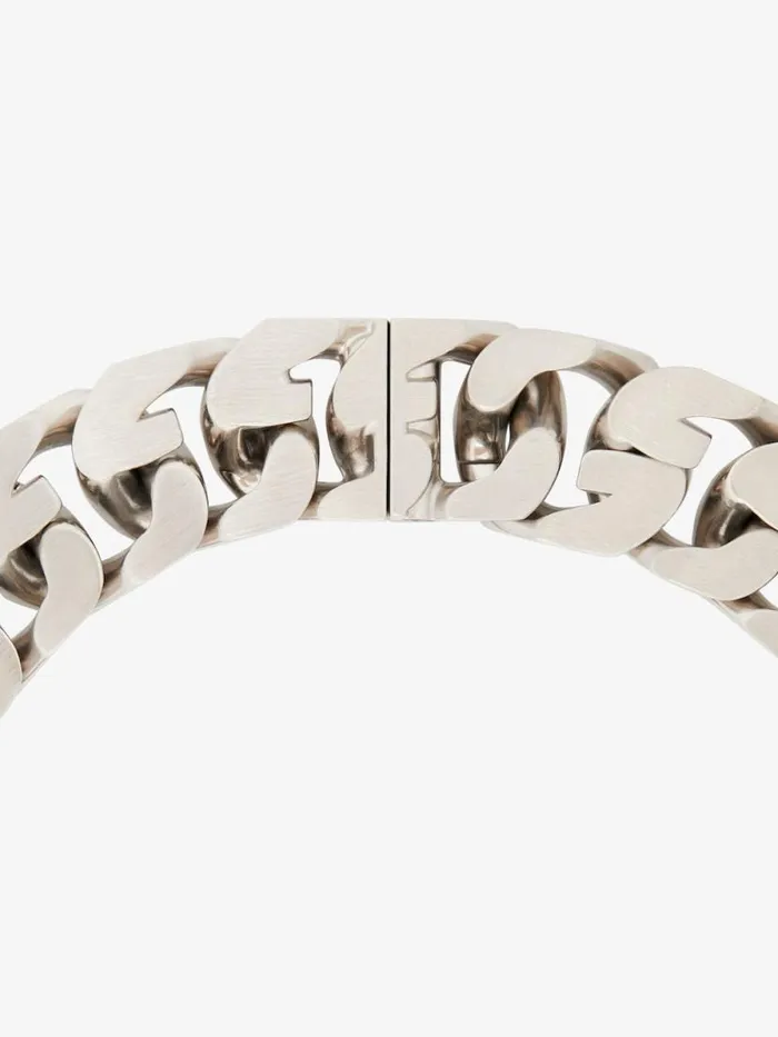 WomenMen Jewelry Givenchy Medium G Chain Necklace In Metal Silvery