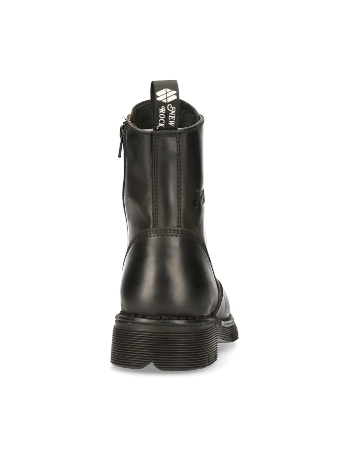 WomenMen Military New Rock Ankle Boot Black Planing With Laces MNewmili084S1 WomenMen Military New Rock Ankle Boot Black Planing With Laces MNewmili084S1