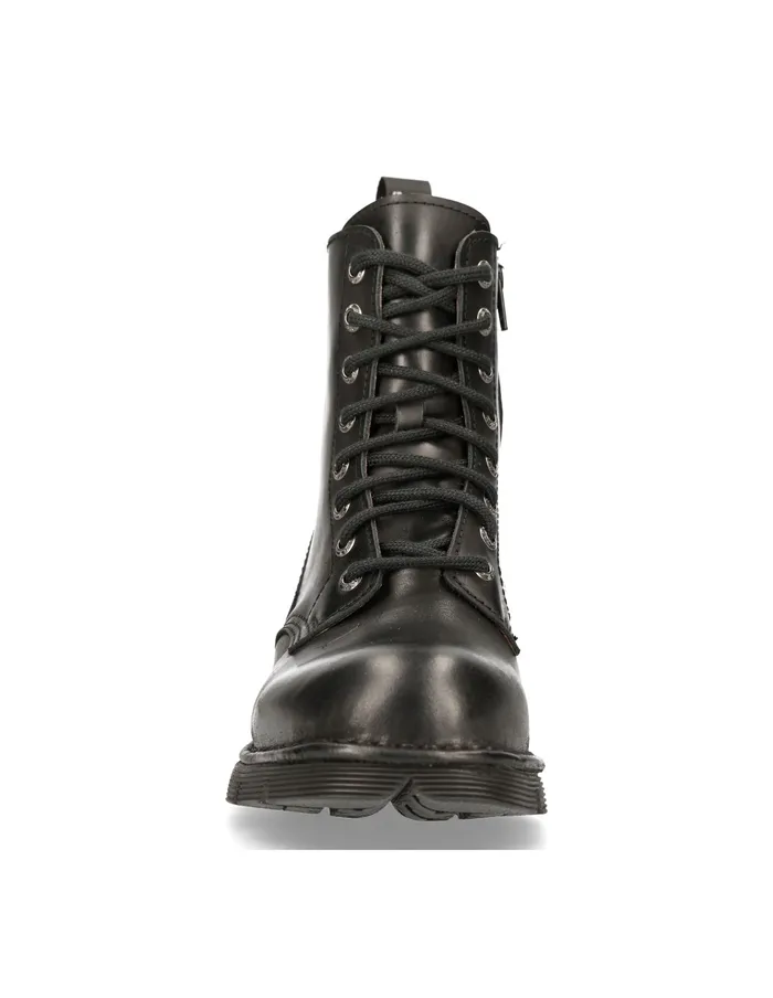 WomenMen Military New Rock Ankle Boot Black Planing With Laces MNewmili084S1 WomenMen Military New Rock Ankle Boot Black Planing With Laces MNewmili084S1