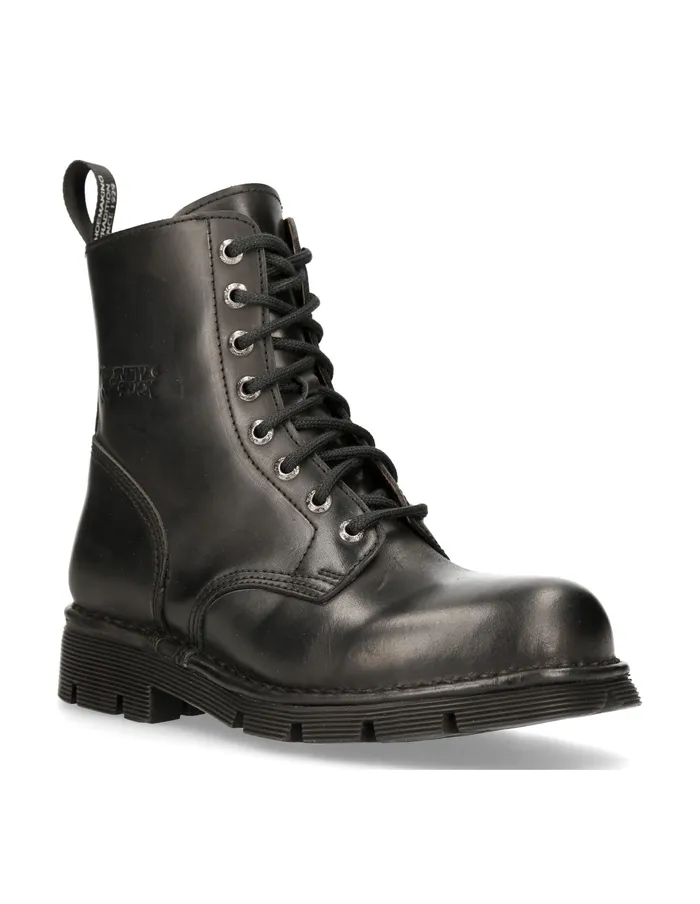 WomenMen Military New Rock Ankle Boot Black Planing With Laces MNewmili084S1 WomenMen Military New Rock Ankle Boot Black Planing With Laces MNewmili084S1