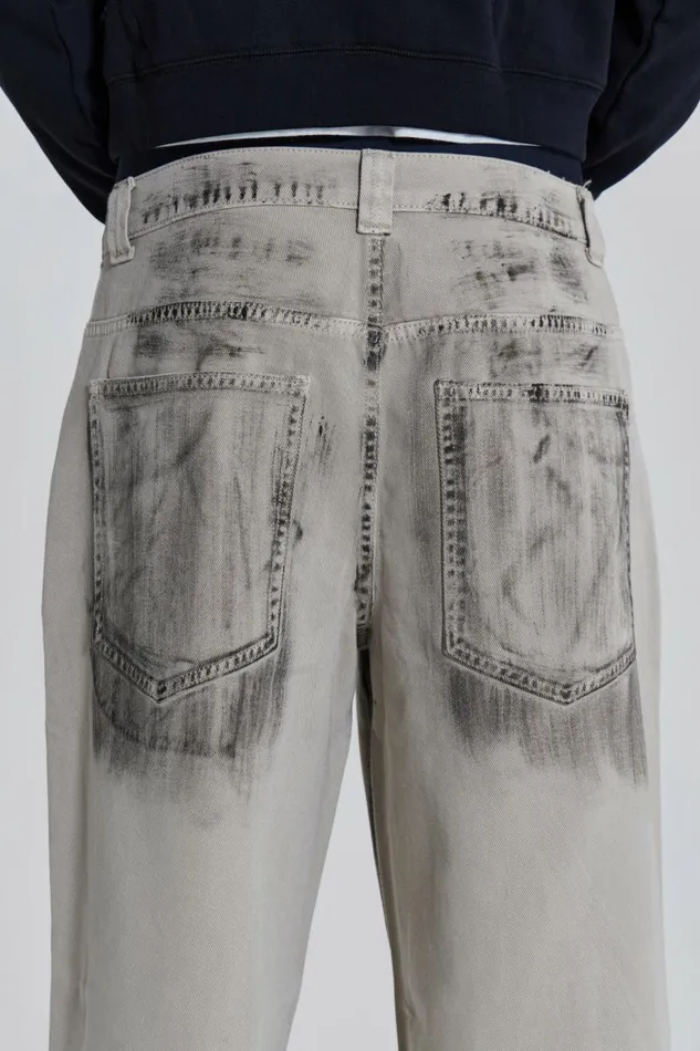 WomenMen Scuff Colossus Jeans Cream Jaded London Colossus Jeans