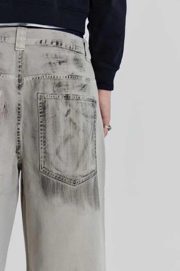 WomenMen Scuff Colossus Jeans Cream Jaded London Colossus Jeans