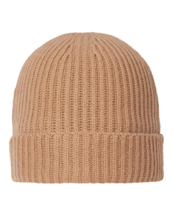 WomenMen Unisex Ribbed Cashmere HatIn Dark Camel Brown Dark Camel Brown NPeal Hats