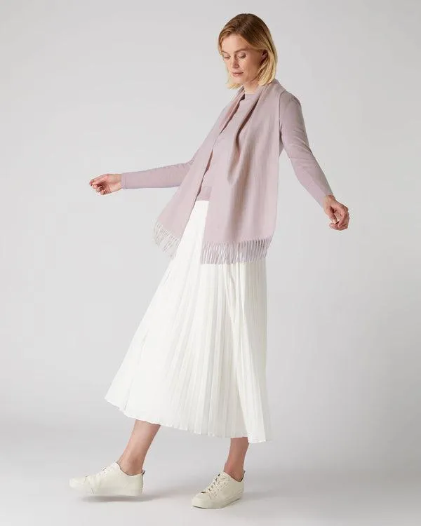 WomenMen Unisex Woven Cashmere ScarfIn Canvas Pink Canvas Pink NPeal Cashmere Scarves