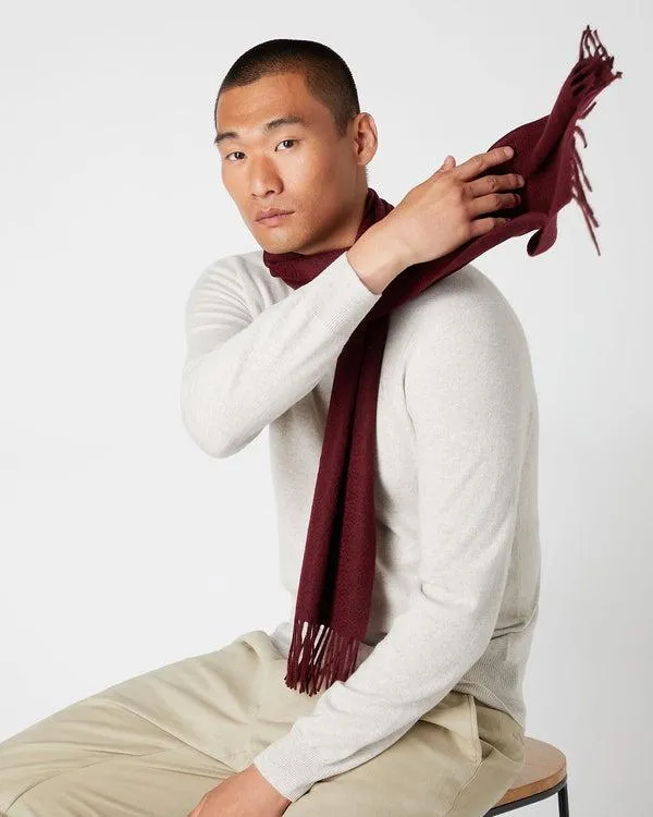 WomenMen Unisex Woven Cashmere ScarfIn Shiraz Melange Red Shiraz Melange Red NPeal Cashmere Scarves