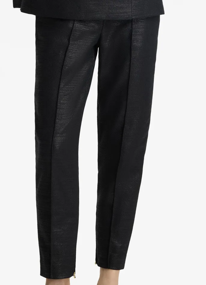 Women Metallic Twill Pant Black St John Pants Women Metallic Twill Pant Black St John Pants