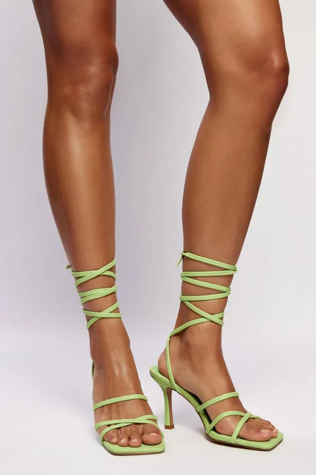 Women Milly Faux Leather Wrap Around Heels 8211 Lime Green Limegreen Meshki Shoes Women Milly Faux Leather Wrap Around Heels 8211 Lime Green Limegreen Meshki Shoes
