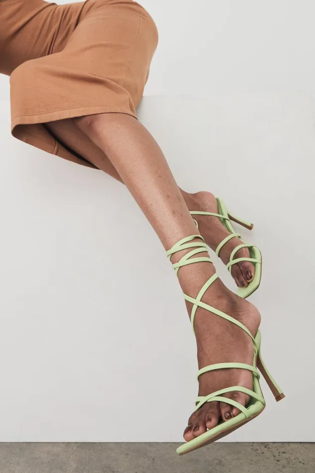 Women Milly Faux Leather Wrap Around Heels 8211 Lime Green Limegreen Meshki Shoes Women Milly Faux Leather Wrap Around Heels 8211 Lime Green Limegreen Meshki Shoes