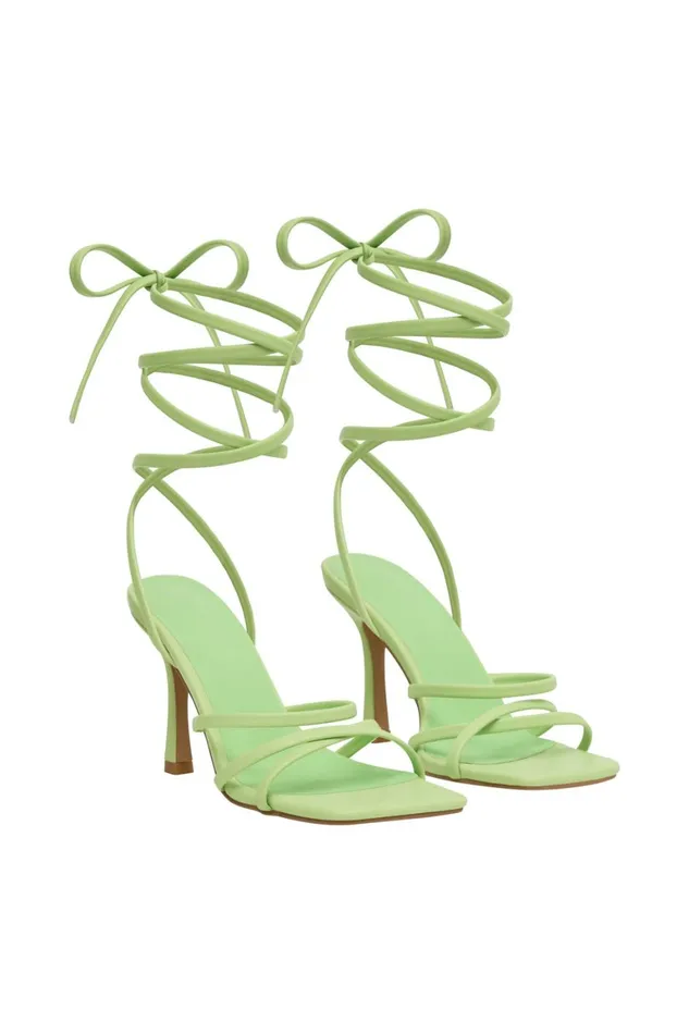 Women Milly Faux Leather Wrap Around Heels 8211 Lime Green Limegreen Meshki Shoes Women Milly Faux Leather Wrap Around Heels 8211 Lime Green Limegreen Meshki Shoes