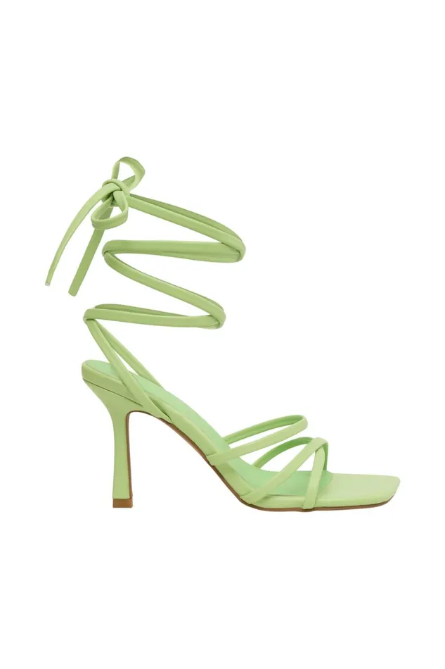 Women Milly Faux Leather Wrap Around Heels 8211 Lime Green Limegreen Meshki Shoes Women Milly Faux Leather Wrap Around Heels 8211 Lime Green Limegreen Meshki Shoes