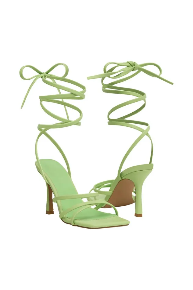 Women Milly Faux Leather Wrap Around Heels 8211 Lime Green Limegreen Meshki Shoes Women Milly Faux Leather Wrap Around Heels 8211 Lime Green Limegreen Meshki Shoes