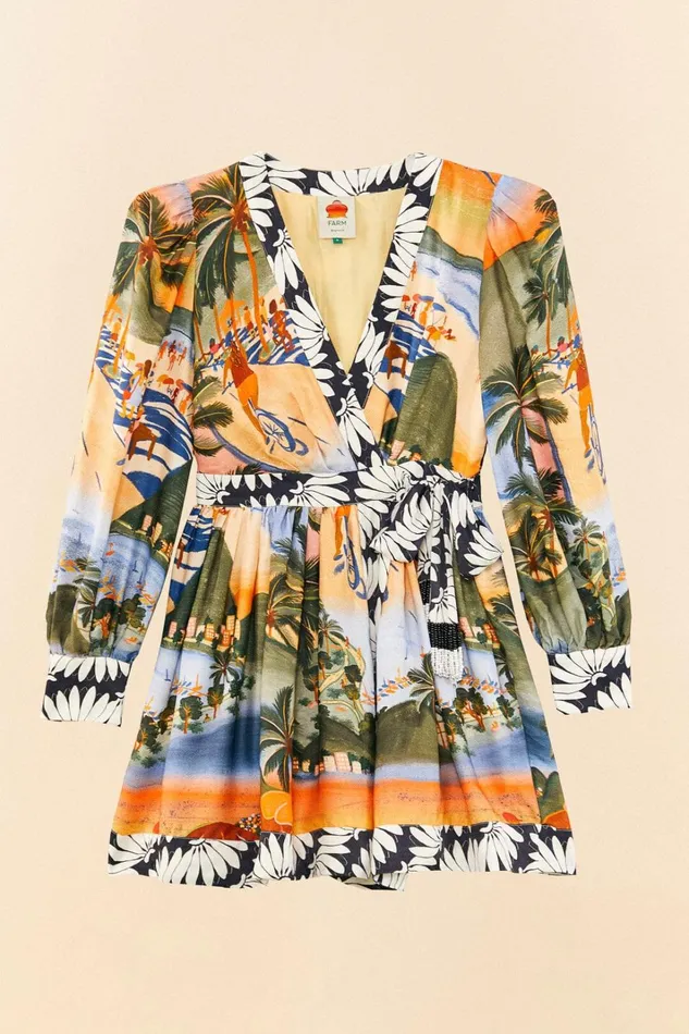 Women Mini Dresses Farm Rio Carioca Lenzing Ecovero Viscose Mini Dress