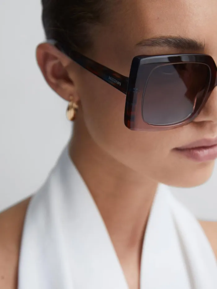 Women Missoni Eyewear Oversized Square Sunglasses Brown Reiss Sunglasses