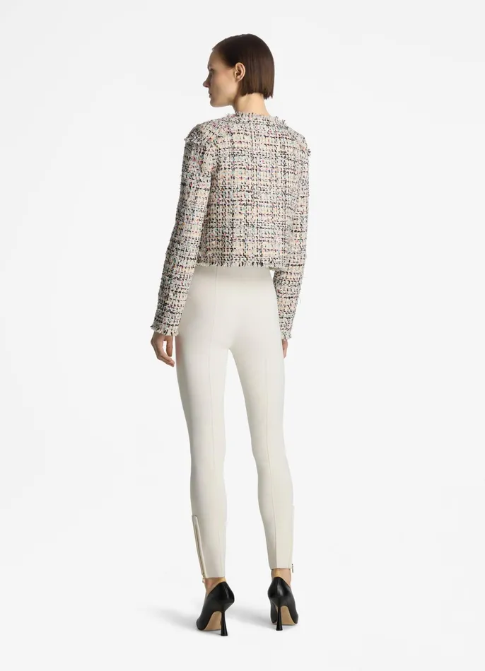Women Multicolor Eyelash Tweed Jacket Ecru Multi St John Jackets and Coats Women Multicolor Eyelash Tweed Jacket Ecru Multi St John Jackets and Coats