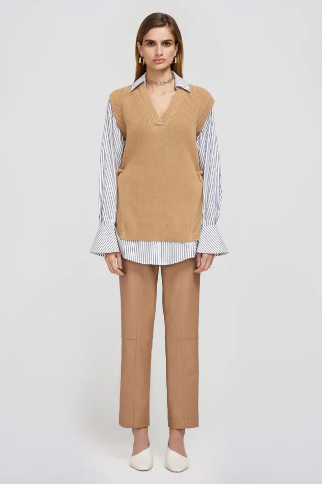 Women North Top Camel Jonathan Simkhai Knitwear