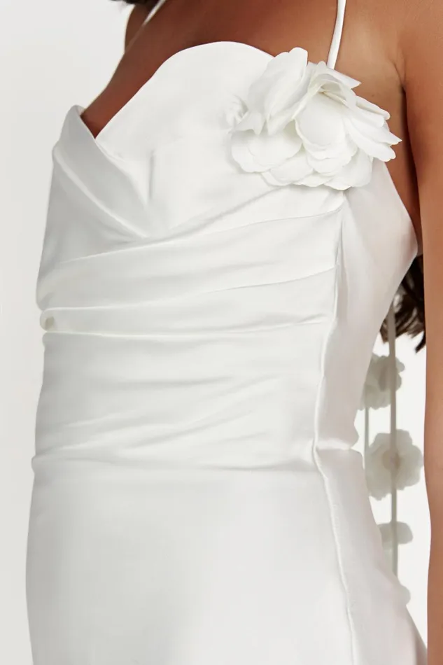 Women Otillie Rose Halter Mini Dress 8211 White White Meshki Mini Dresses