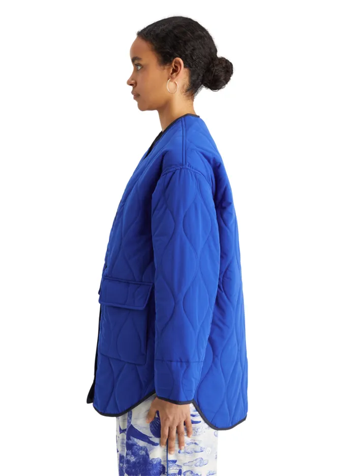 Women Oversized Onion Quilt Liner Jacket Electric Blue Scotch and Soda Jackets and Coats Women Oversized Onion Quilt Liner Jacket Electric Blue Scotch and Soda Jackets and Coats