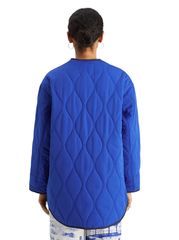 Women Oversized Onion Quilt Liner Jacket Electric Blue Scotch and Soda Jackets and Coats Women Oversized Onion Quilt Liner Jacket Electric Blue Scotch and Soda Jackets and Coats