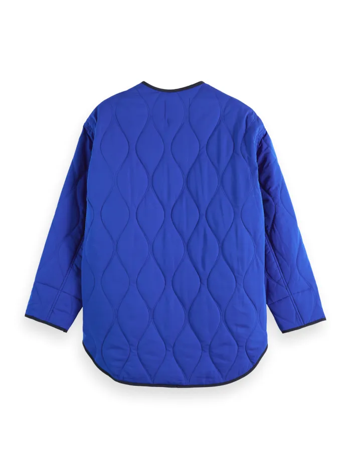 Women Oversized Onion Quilt Liner Jacket Electric Blue Scotch and Soda Jackets and Coats Women Oversized Onion Quilt Liner Jacket Electric Blue Scotch and Soda Jackets and Coats