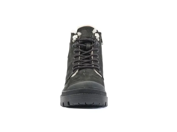Women Palladium Boots Pallabase Nubuck Zip Wl Black