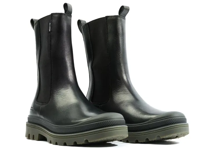 Women Palladium Boots Pampa Atelier Che Leather Black