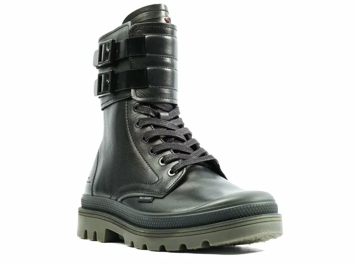 Women Palladium Boots Pampa Atelier R Leather Black
