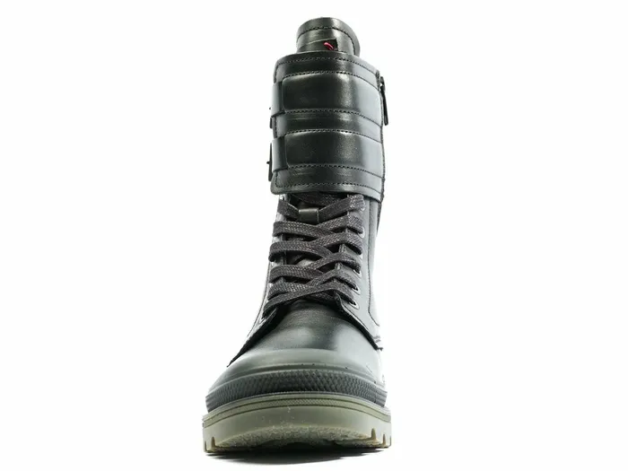 Women Palladium Boots Pampa Atelier R Leather Black