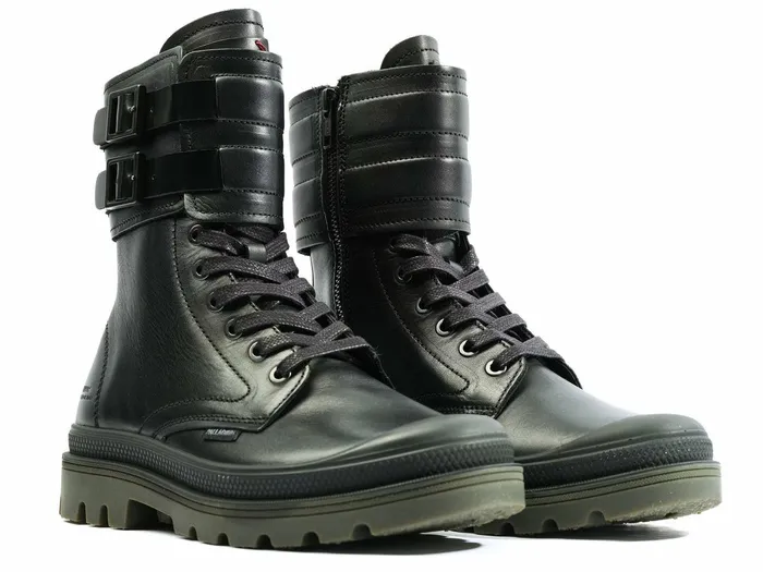 Women Palladium Boots Pampa Atelier R Leather Black