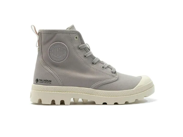 Women Palladium Boots Pampa Hi Zip Organic Grey Berry