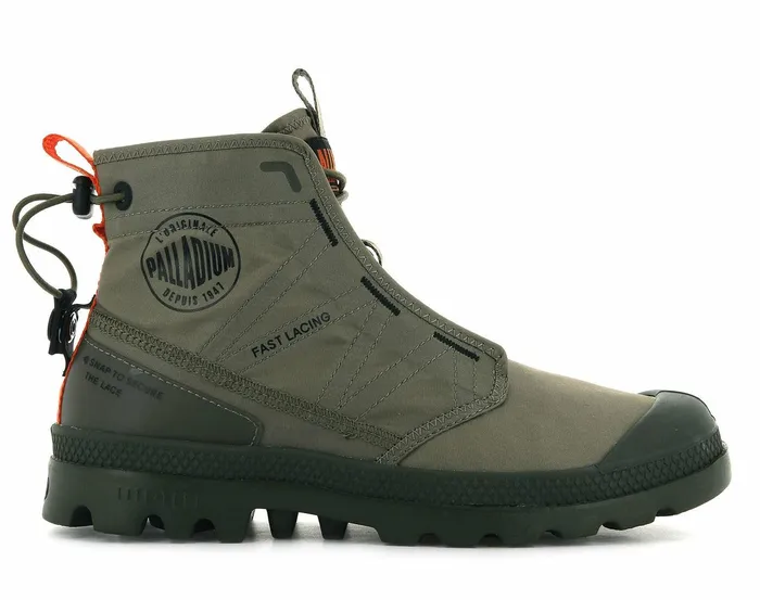 Women Palladium Boots Pampa Travel Lite Dusky Green
