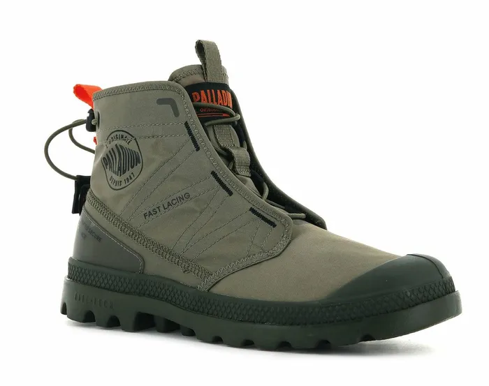 Women Palladium Boots Pampa Travel Lite Dusky Green