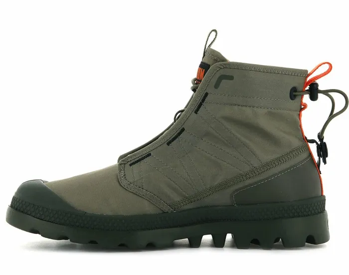 Women Palladium Boots Pampa Travel Lite Dusky Green