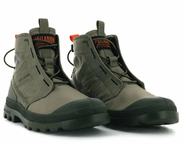Women Palladium Boots Pampa Travel Lite Dusky Green